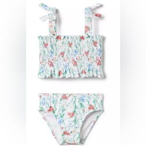 Janie and Jack | Recycled Floral Smocked 2-Piece Swimsuit | 5T